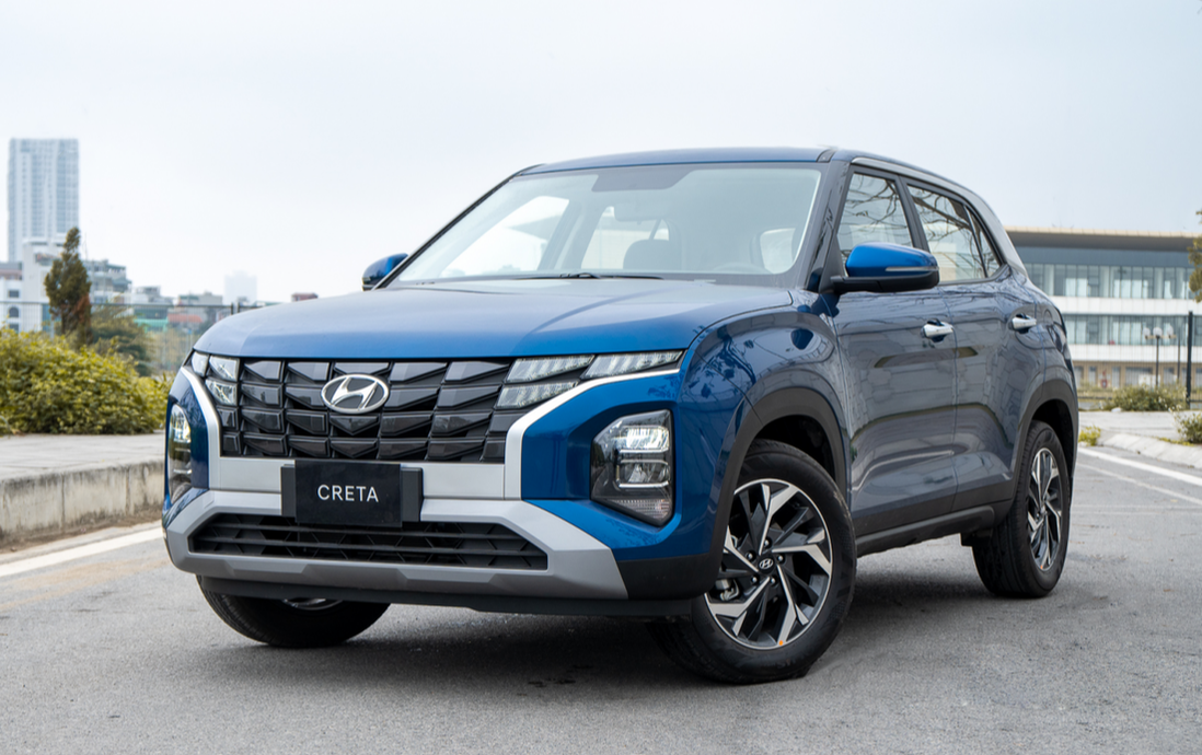 Hyundai Creta 2022 bản cao cấp màu xanh