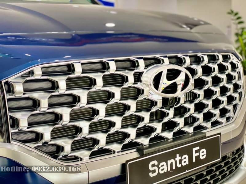 Lưới tản nhiệt xe Hyundai Santa Fe 2021 màu xanh